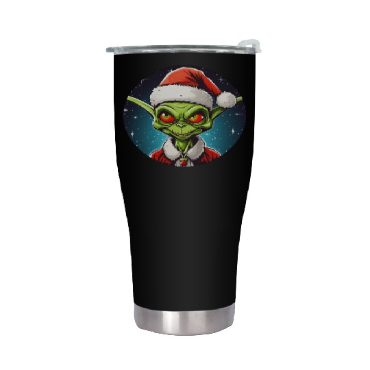 Alien Christmas Stainless Steel Tumblers