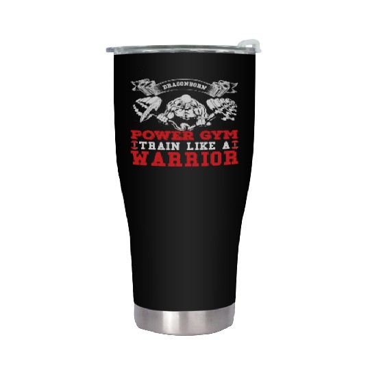 Dragonborn Power Gym Train Like A Warrior Stainless Steel Tumblers
