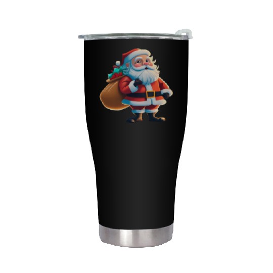 Santa Claus is coming Stainless Steel Tumblers