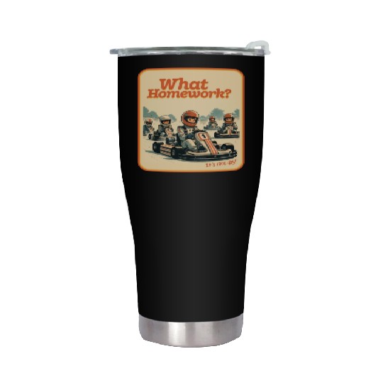 What Homework? It’s Race Day! Stainless Steel Tumblers