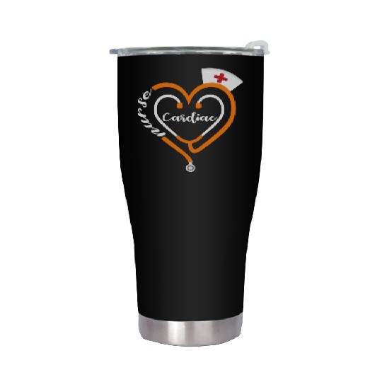 Cardiac Nurse Halloween Stethoscope He Rn Stainless Steel Tumblers