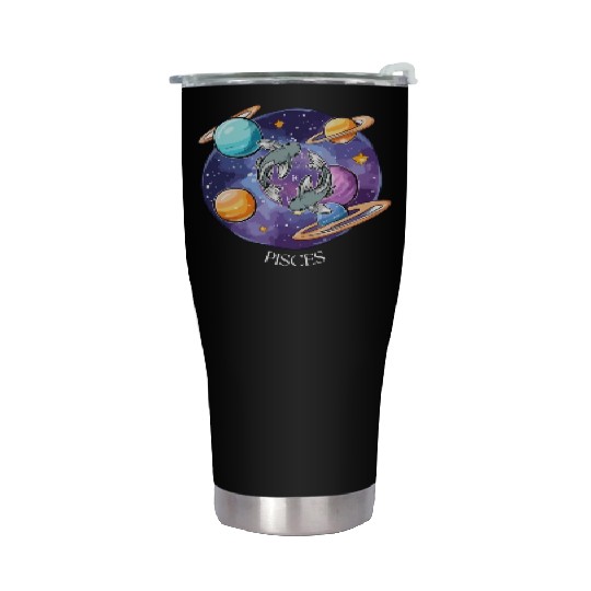 Pisces zodiac sign Stainless Steel Tumblers