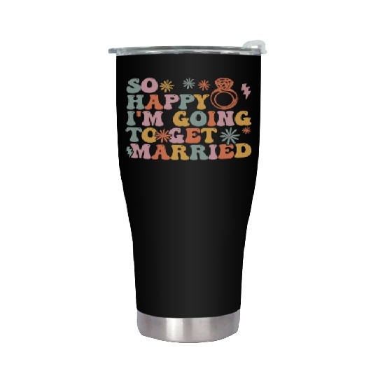 Bride Bridal Party Engagement Stainless Steel Tumblers