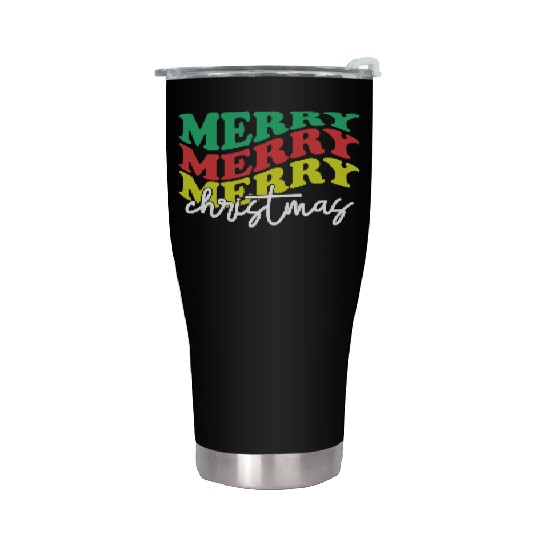Merry merry merry Christmas, Xmas Design Stainless Steel Tumblers