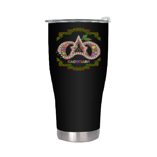 Christmas Bakery Gingerbread Cookie Pastry Logo Stainless Steel Tumblers