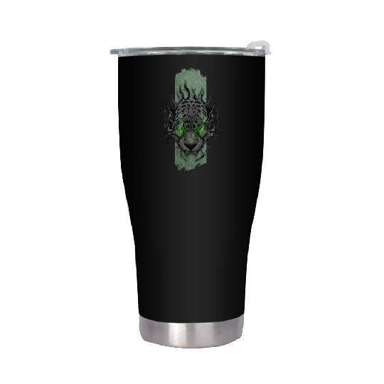 Emerald-Eyed Jaguar Stainless Steel Tumblers