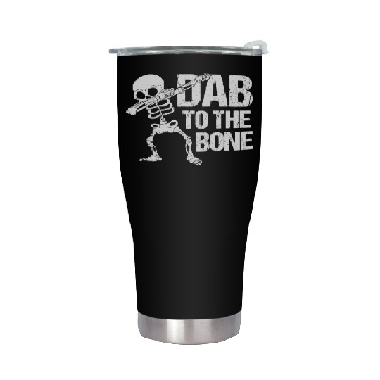 Dab To The Bone Dancing Skeleton Halloween Stainless Steel Tumblers