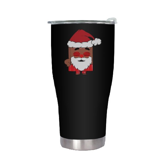 Choco Christmas Santa Claus Funny Santa Face Stainless Steel Tumblers