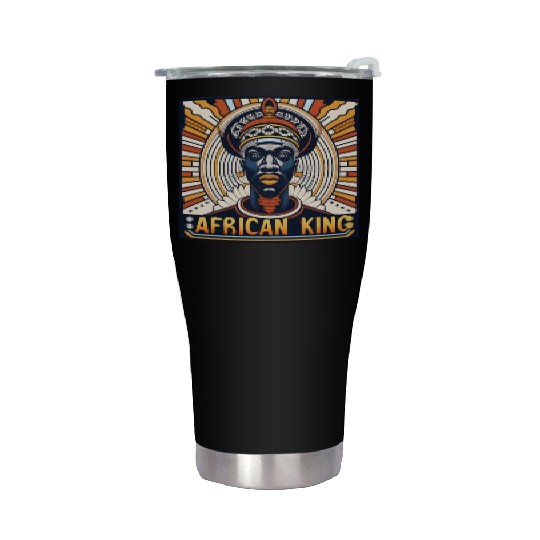 African King Gift For Afrocentric Lovers Stainless Steel Tumblers