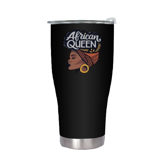 African Queen Afrocentric Queen Stainless Steel Tumblers