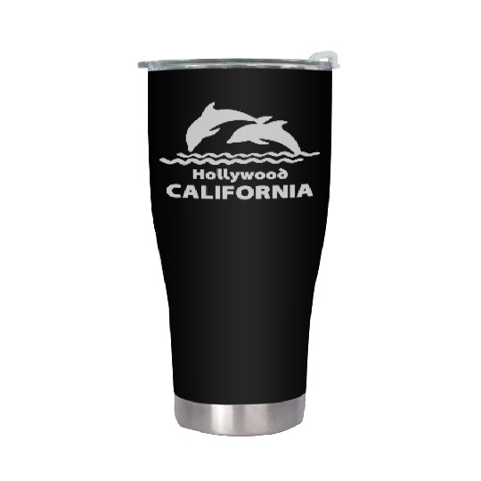 Hollywood California Dolphins Souvenirs Gifts Stainless Steel Tumblers