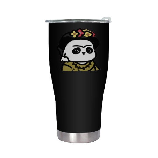Frida Kahlo D83D DC3CGiant Panda Stainless Steel Tumblers