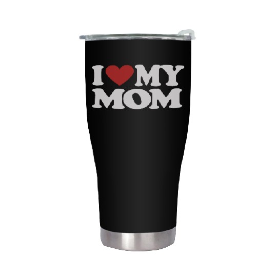 I Love My Mom Men's Muscle Stainless Steel Tumblers Sleeveless Gym