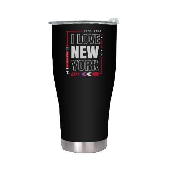T ShirtI love new york Stainless Steel Tumblers