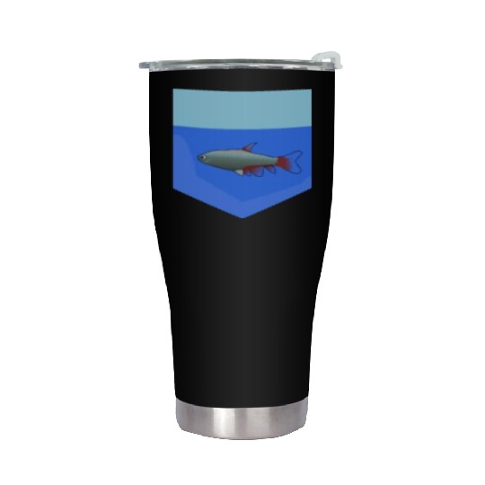 Neon Tetra Fish In Your Pocket Aquarium Fish Lover Stainless Steel Tumblers