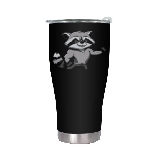 Workout Gym Racoon Stainless Steel Tumblers