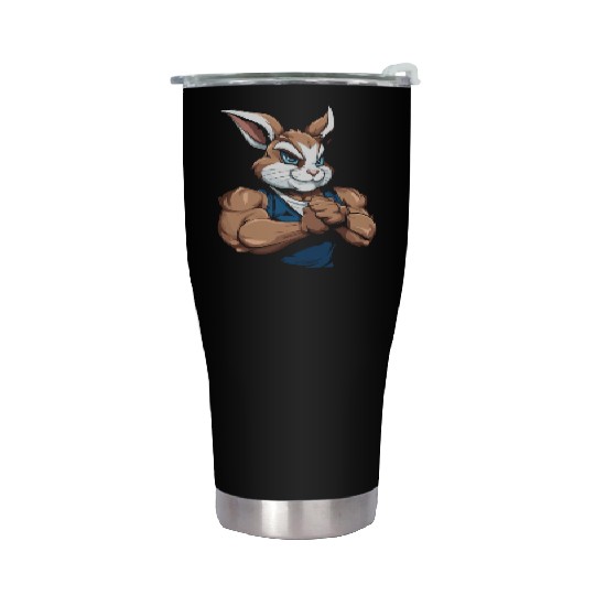 Workout Gym Rabbit Stainless Steel Tumblers
