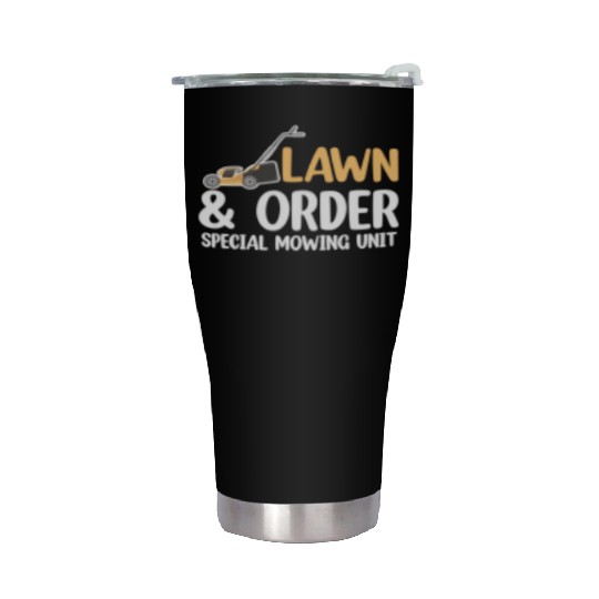 Lawn & Order Special Mowing Unit Funny Lawn Care Stainless Steel Tumblers