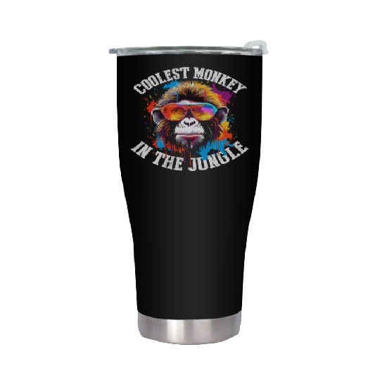 Coolest Monkey In The Jungle Stainless Steel Tumblers