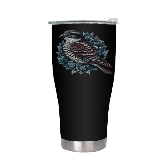 Sparrow Hawk Bird of Prey Stainless Steel Tumblers for Avid Bird Lovers
