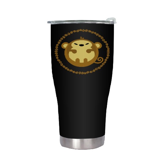 Ape Gorilla Monkey Primate Macaque Chimpanzee Stainless Steel Tumblers