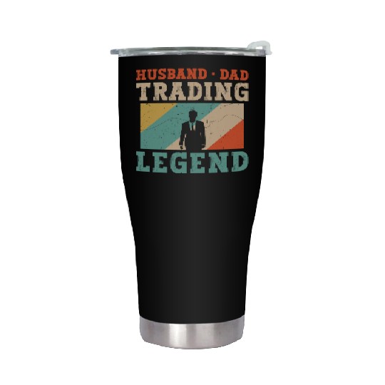 Husband Dad Trading Retro, Best Day Trader Market Stainless Steel Tumblers