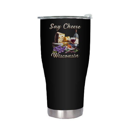 Say Cheese, Wisconsin Stainless Steel Tumblers