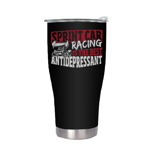 Sprint Car Racing Is The Best Antidepressant Stainless Steel Tumblers