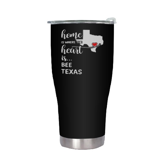 Bee County Texas Is Where My Heart Is Gift Stainless Steel Tumblers