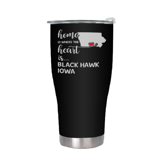 Black Hawk County Iowa Is Where My Heart Is Gift Stainless Steel Tumblers