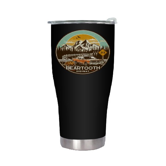 Beartooth Highway US 212 Stainless Steel Tumblers