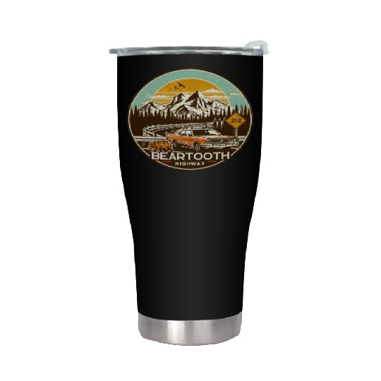 Beartooth Highway US 212 Stainless Steel Tumblers