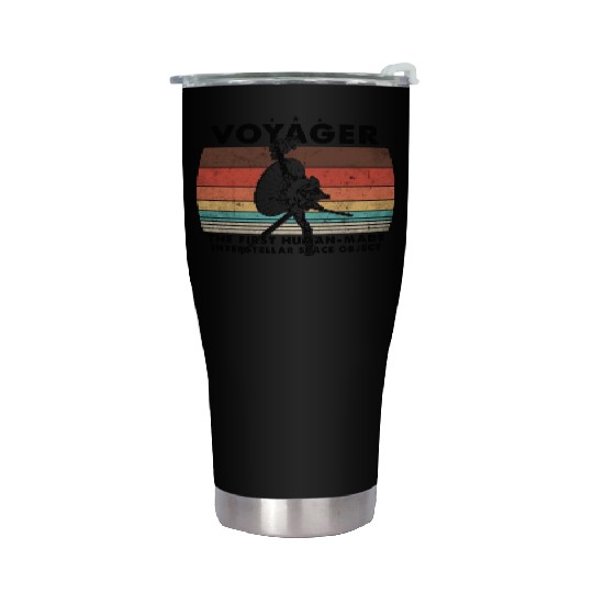Voyager 1977 Retro Space Probe Mission Stainless Steel Tumblers