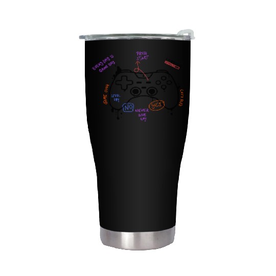 PlayStation Remote controller Black Stainless Steel Tumblers