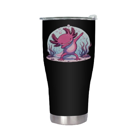 Dab Axolotl Dabbing For Axolotls Lovers Stainless Steel Tumblers