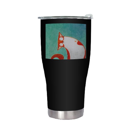 Kids Room Inspo, Newborn, Cartoon Cat, Nursery Art Stainless Steel Tumblers