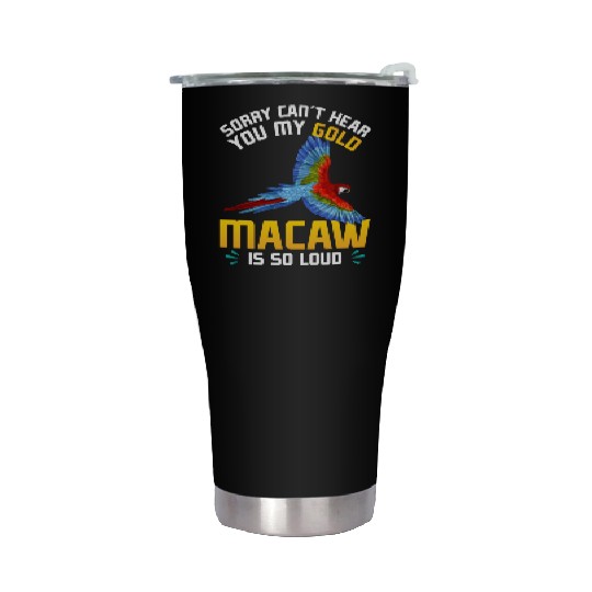 Blue Macaw Gold Macaw Ornithologist Enthusiast Stainless Steel Tumblers