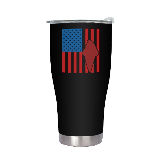 Ice Cream US Flag Stainless Steel Tumblers