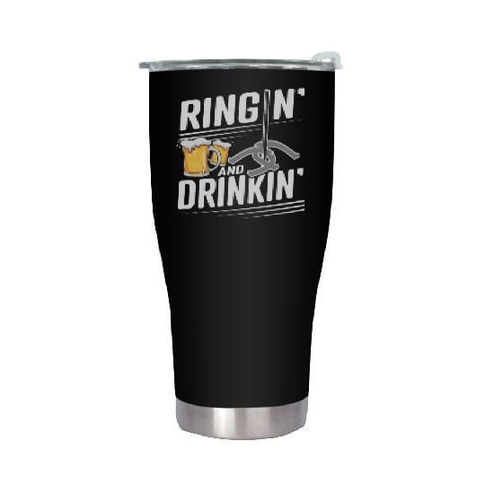 Ringin And Drinkin Horseshoe Pitching Stainless Steel Tumblers