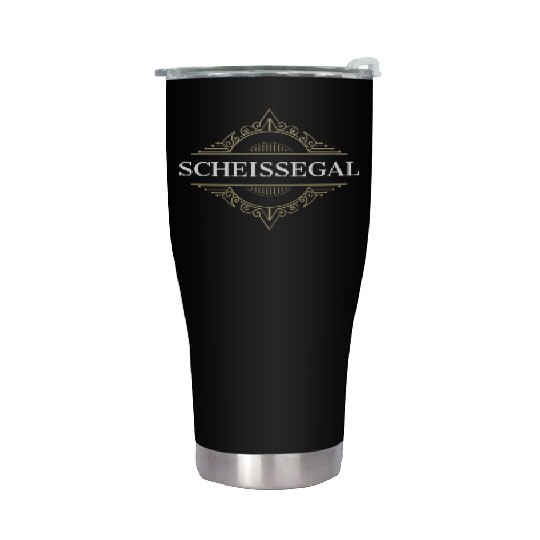 SCHEISSEGAL with whisky charm (don't give a shit) Stainless Steel Tumblers