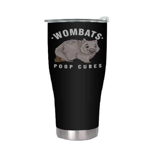 Cute Wombat Lover Wombats Poop Cubes Wombat Owner Stainless Steel Tumblers