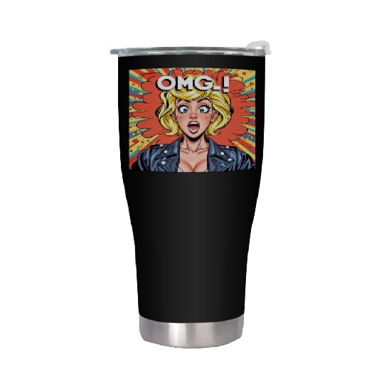 OMG Funny comics Stainless Steel Tumblers