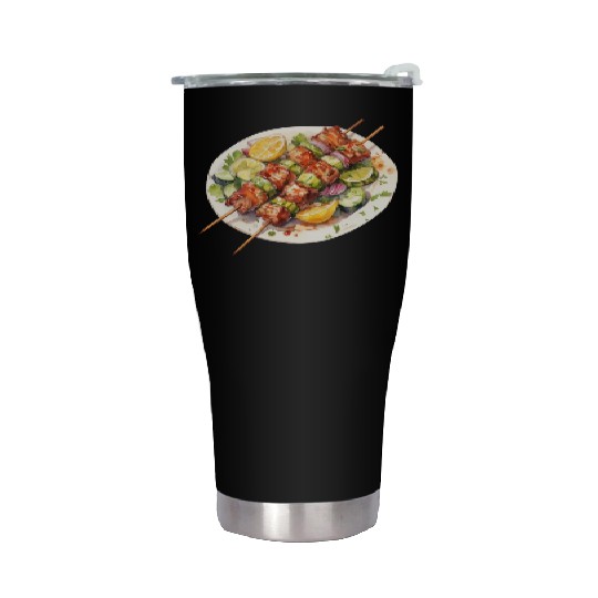 Greek Chicken Souvlaki Stainless Steel Tumblers
