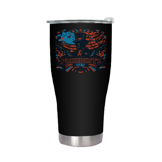 history of us presidents day Stainless Steel Tumblers