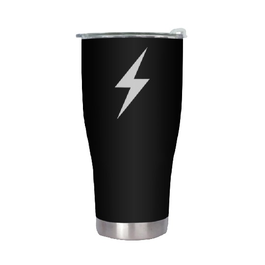 White Lightning bolt Stainless Steel Tumblers