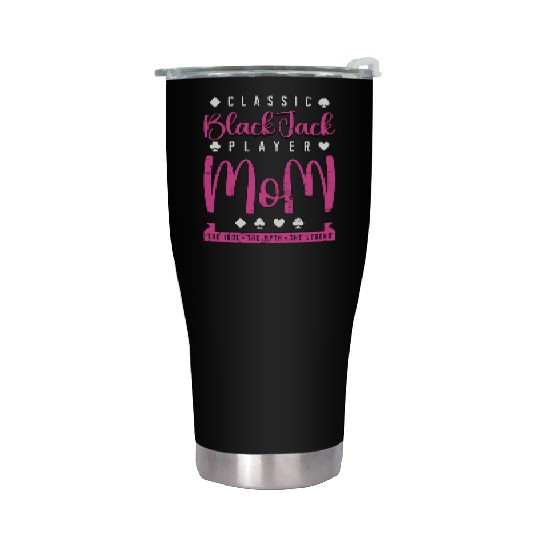 Classic Blackjack Player Mom The Card Game Lover Stainless Steel Tumblers