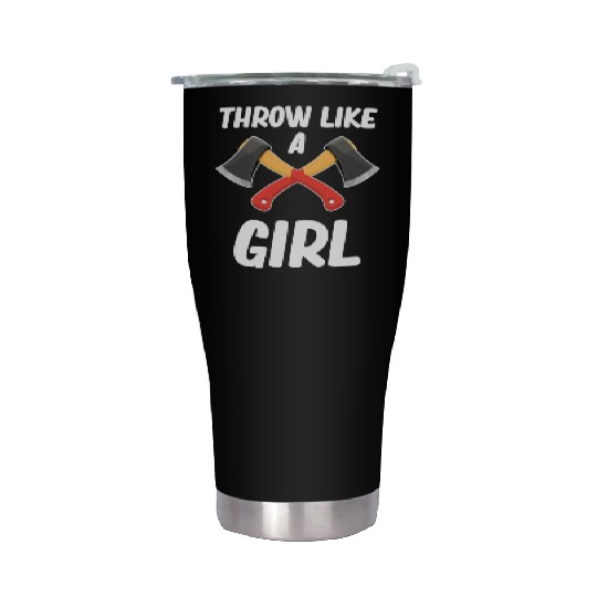 Throw Like A Girl Axe Throwing Chainsaw Bushcraft Stainless Steel Tumblers