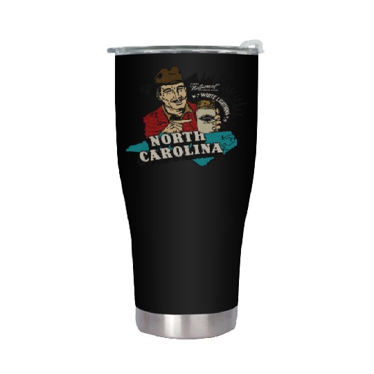 Vintage Raleigh NC Moonshine Stainless Steel Tumblers