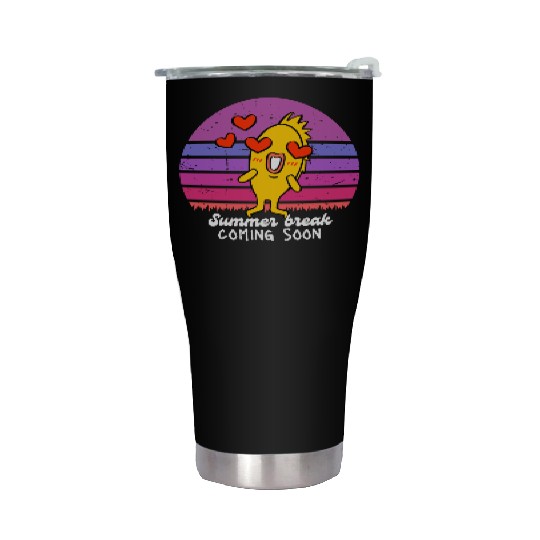 Happy fish Summer break coming soon toddler Stainless Steel Tumblers