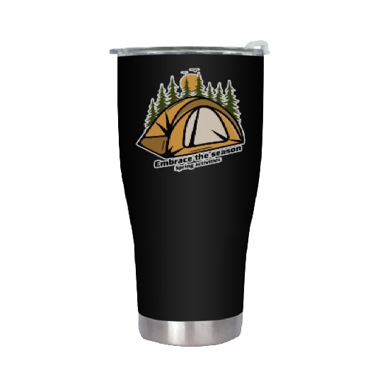 Embrace the season spring activities Stainless Steel Tumblers